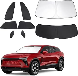 Windshield Sun Shade Car Windshield Foldable Full Windows Coverage Custom Fit for Che-vrolet Blazer EV 2024 2025 Accessories Car Window Shades Block Sun UV Rays 8PCS