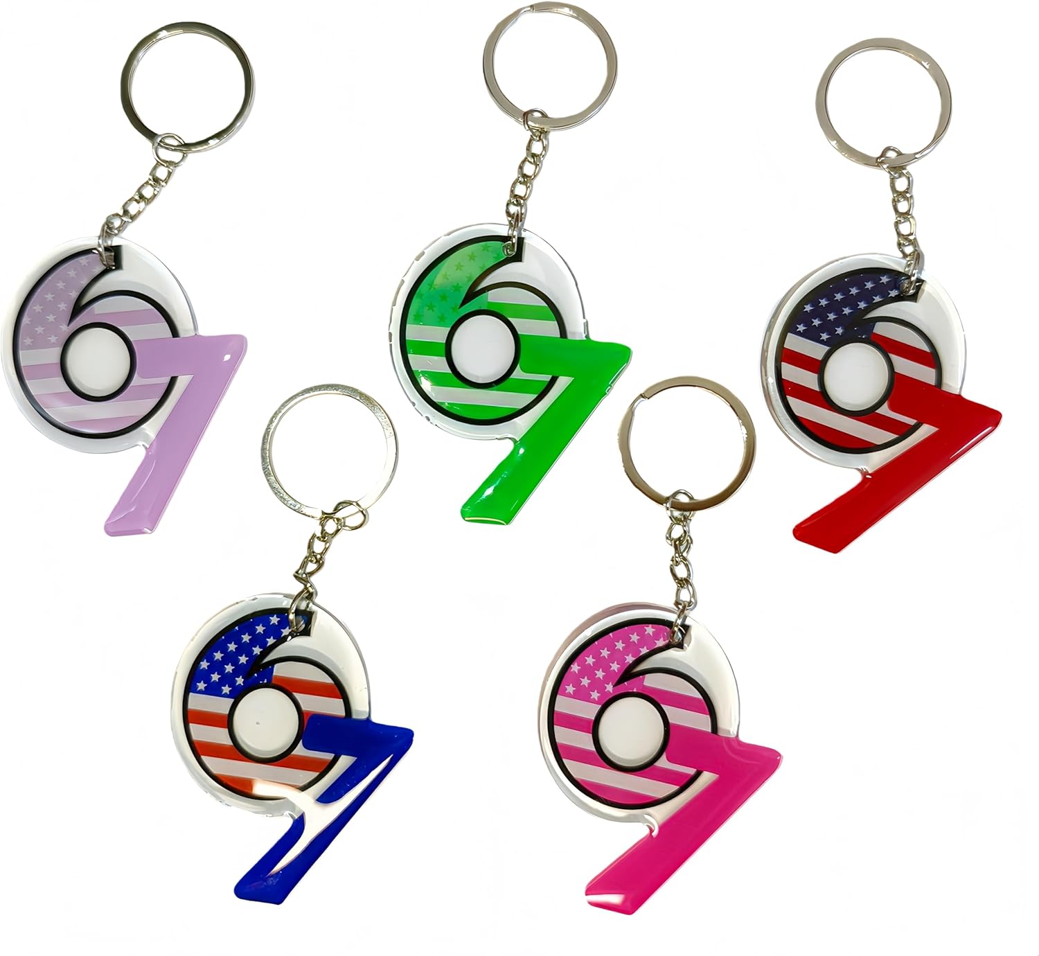 5PCS 6-7 Meme Clear Acrylic Keychain Pendants, Trendy Backpack Key Charms, Cute Schoolbag Accessories, Fashion Ornaments for Teens & Adults, Ideal Gift Option