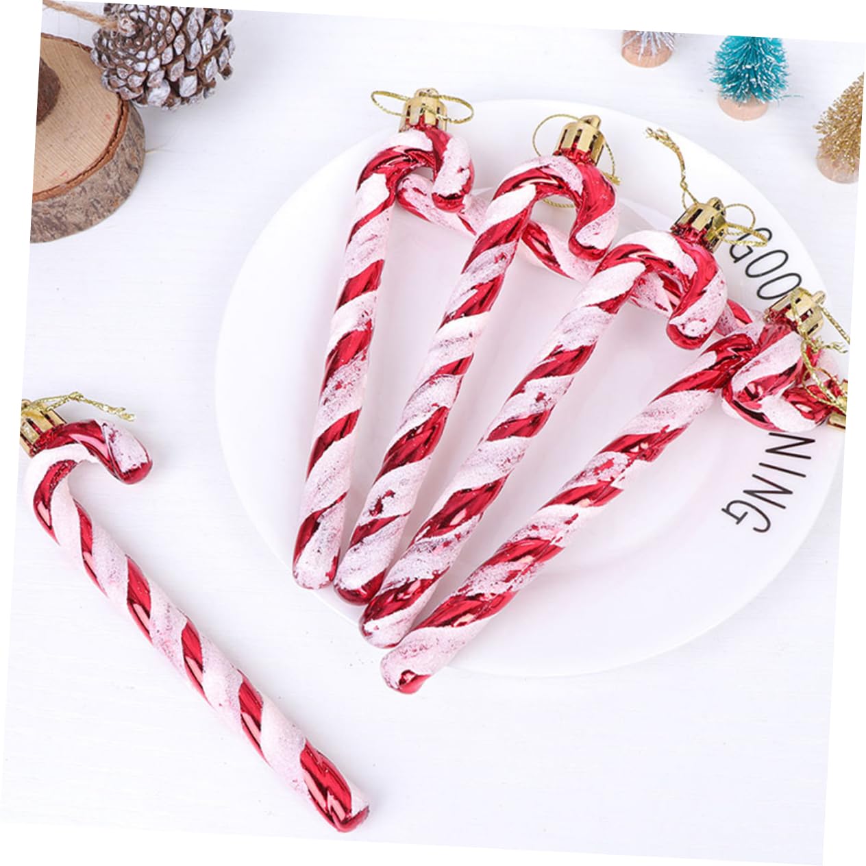 PRETYZOOM 48 STK Weihnachtsstock Weihnachtsdekoration Christbaumschmuck Zum Aufhängen Weihnachtskrücke Weihnachtsverzierung Weihnachtsbaum-hängeornamente Weihnachtsbaumschmuck Überzug