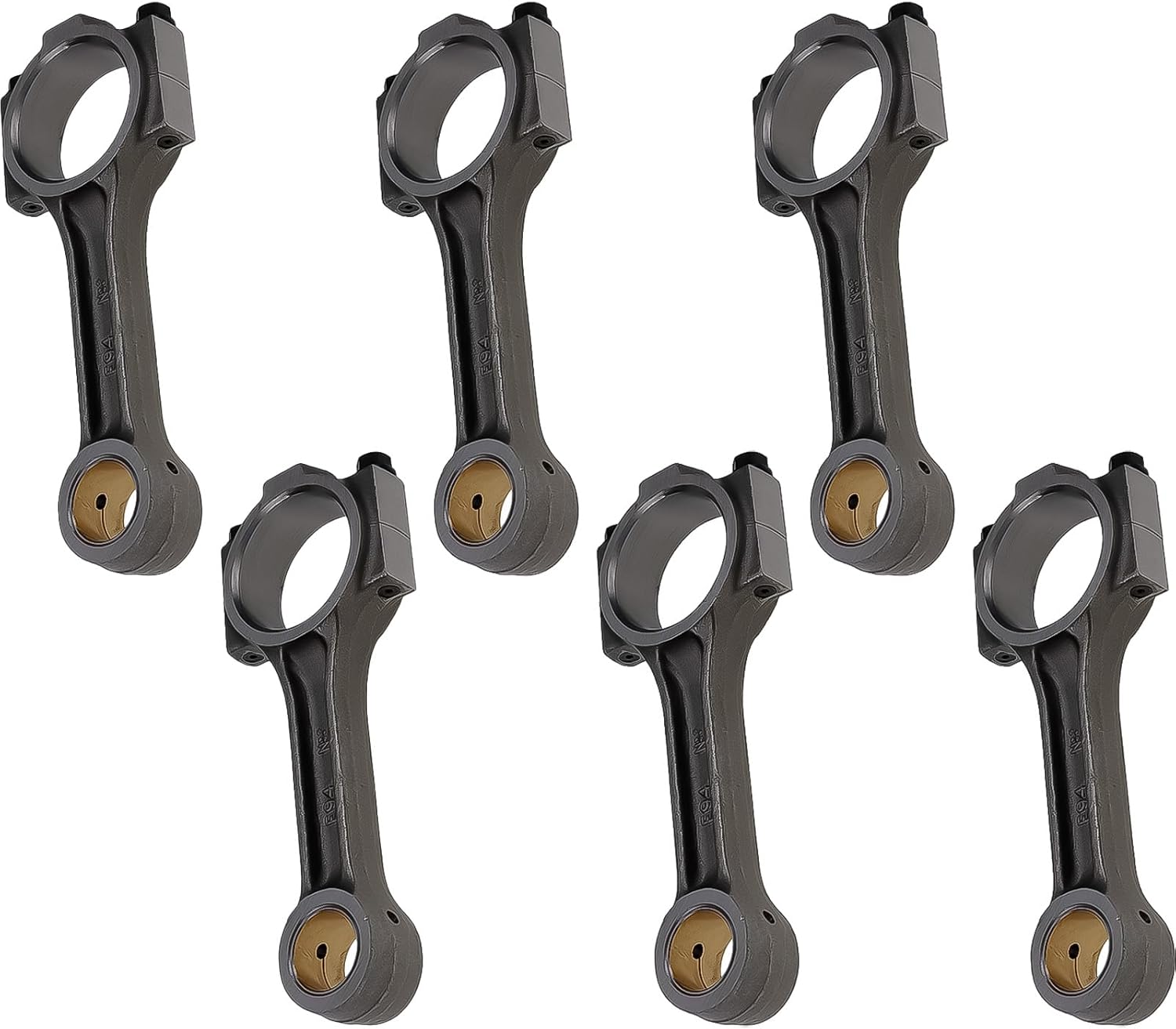 6PCS Connecting Rod 129900-23000 12990023000 Suitable for Yanmar 4TNV94 4TNV94L 4TNE94 4TNV98 4TNE98 Engine Daewoo S55-VP DX55 excavator JD 328E 332 loader