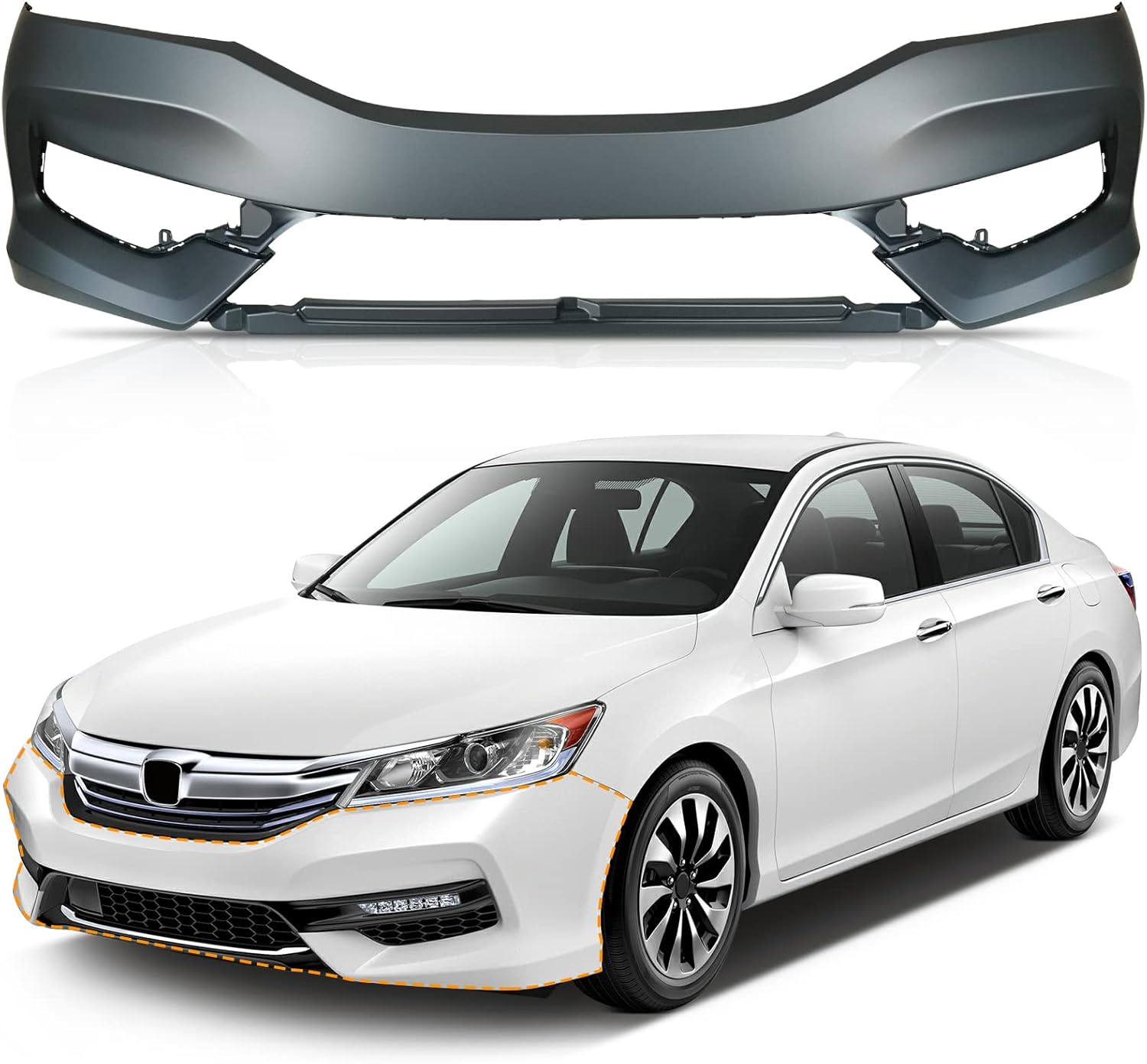 SCITOO Plastic Front Bumper Cover fit for 2016 2017 for