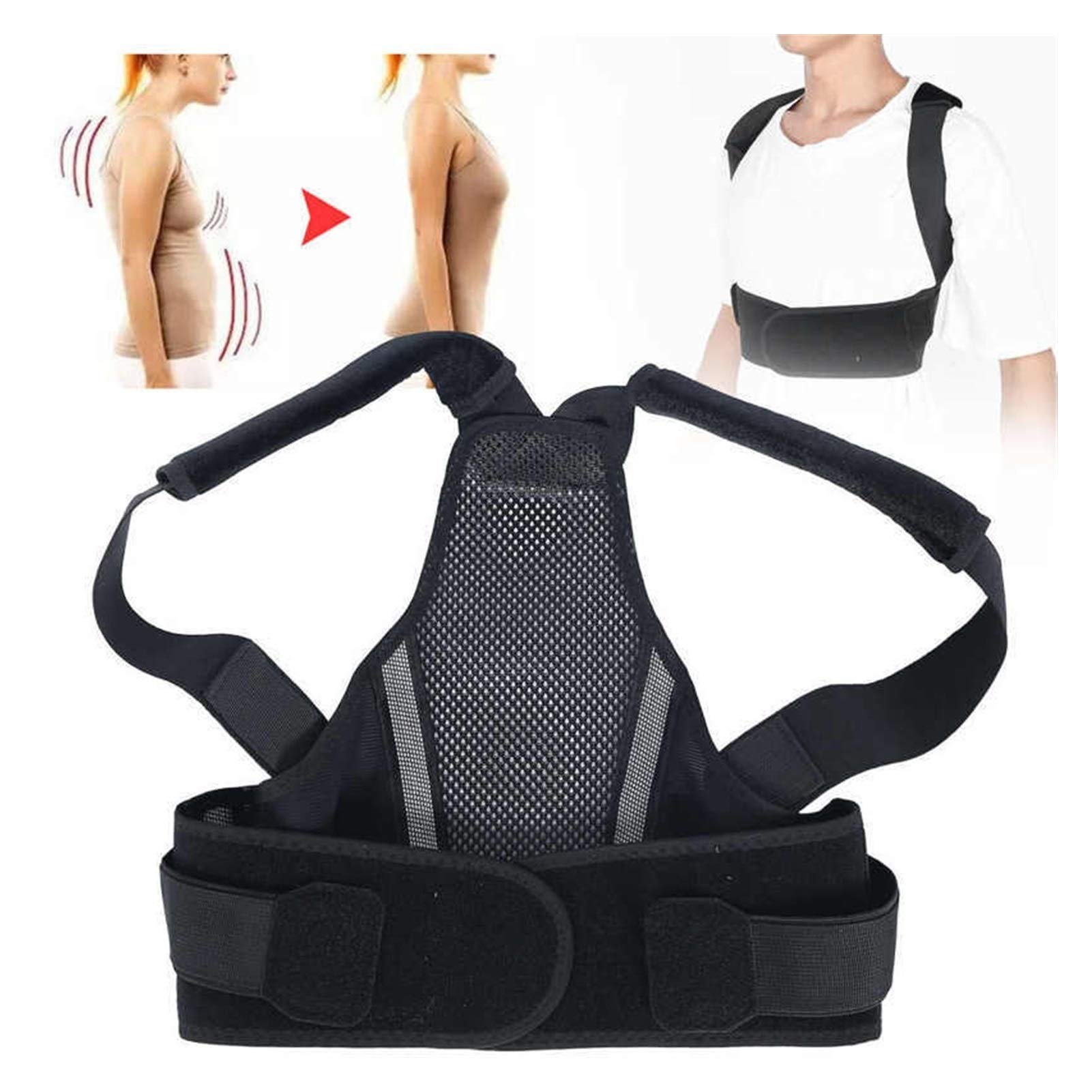 DSMYYXGS Corrector de Postura Ajustable, 5 tamaños, enderezador de Hombros y Espalda Transpirable, cinturón de corrección de Hombros para Estudiantes (Size : Small)
