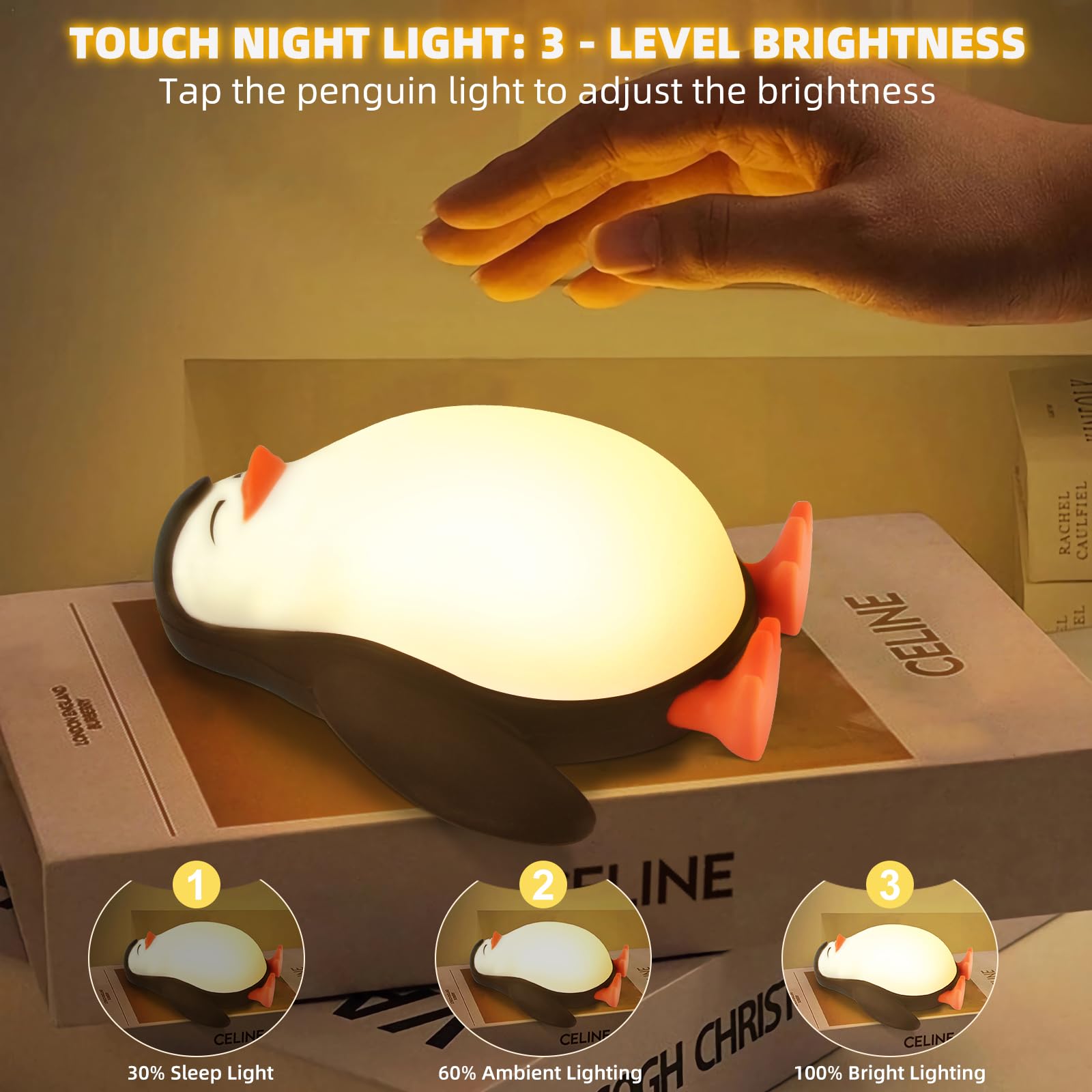 pingu DREAM TOUCH LIGHT(ピングードリームタッチライト) Amazon.com : FAMIDUO Penguin Night Light, Cute Pink Penguin Lamp