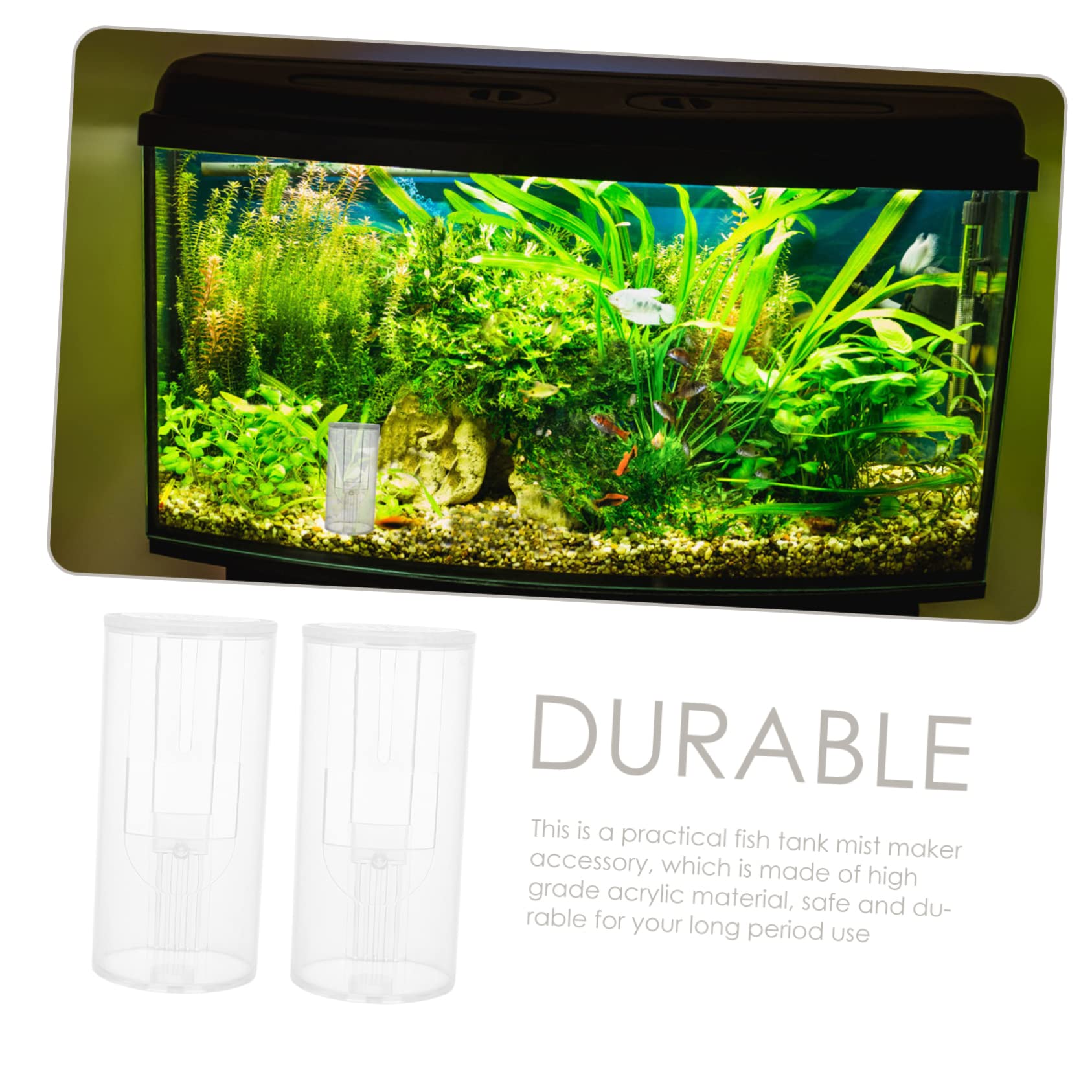 Levemolo 2pcs Acrylic for Aquariums Multi-Function Fog Maker Tool and for Fish Tanks Use Easy to Install and Operate