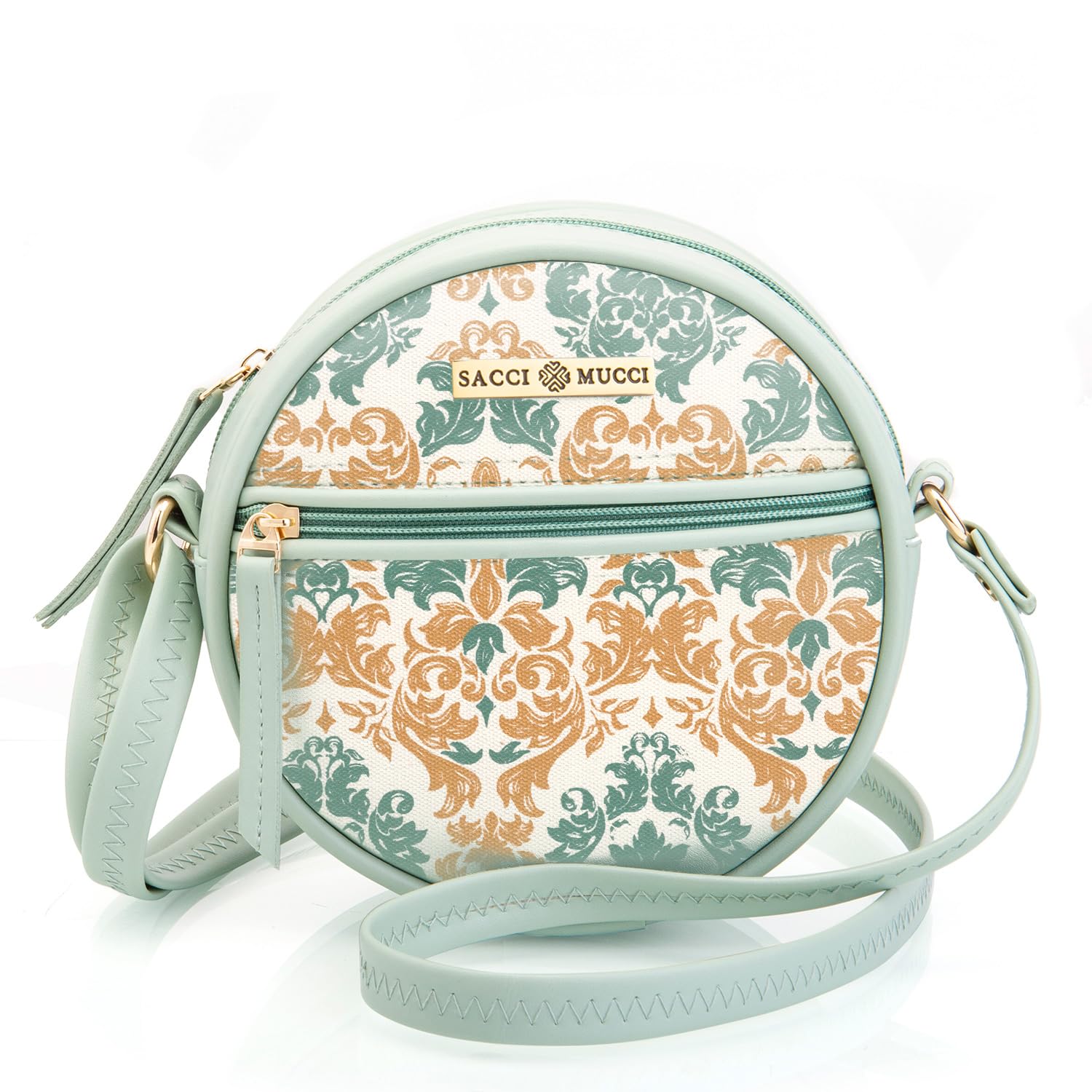 sacci mucci women Handbag/best trending gift Sling Bag For Women's & Girls'/Ladies Round Crossbody Bag Gift for Her Gift for Special occasion - Damask-picture-31