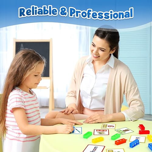 Miniatura 6 de Aizweb Juego de palabras CVC, juegos de fonética, tarjetas flash para preescolar jardín de infantes, suministros de aula, educación especial