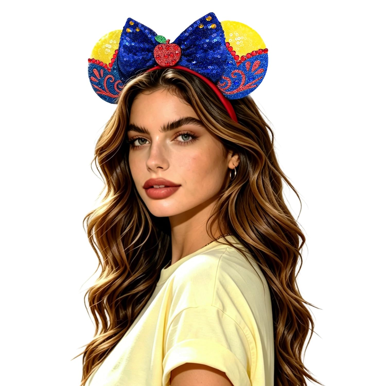Amazon.com: Nahalesy Red Apple Mouse Ears Headband for Women  display picture 1