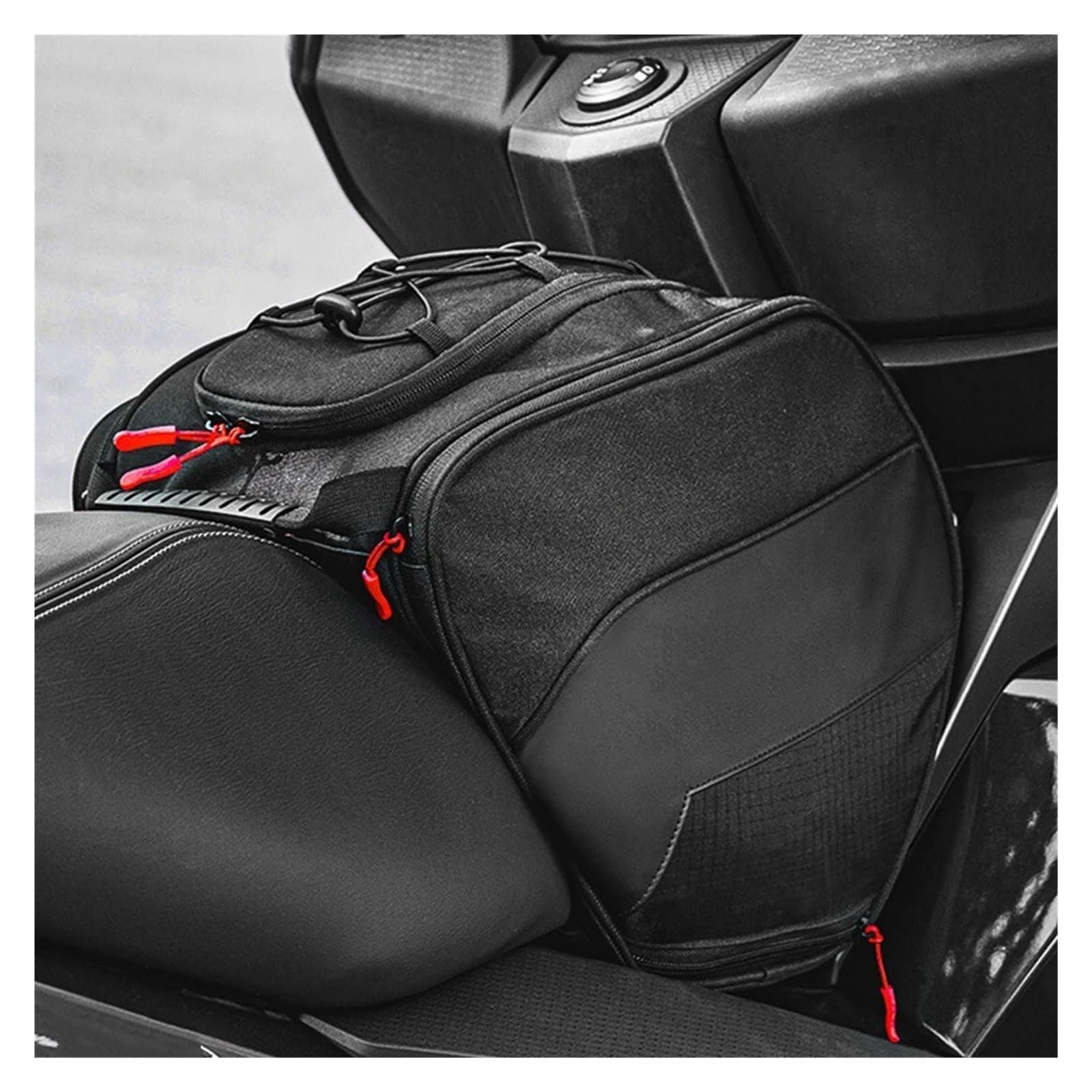 Borsa Moto Per For ADV 150 160 350 PCX 125 X-ADV Forza 300 750 NSS Scooter Tunnel Borsa Da Serbatoio EVA Guscio Rigido Pedale Sella Selle Moto Bagagli(Black-A)
