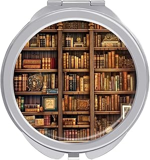 Library Bookshelf - Espejo de maquillaje de v...