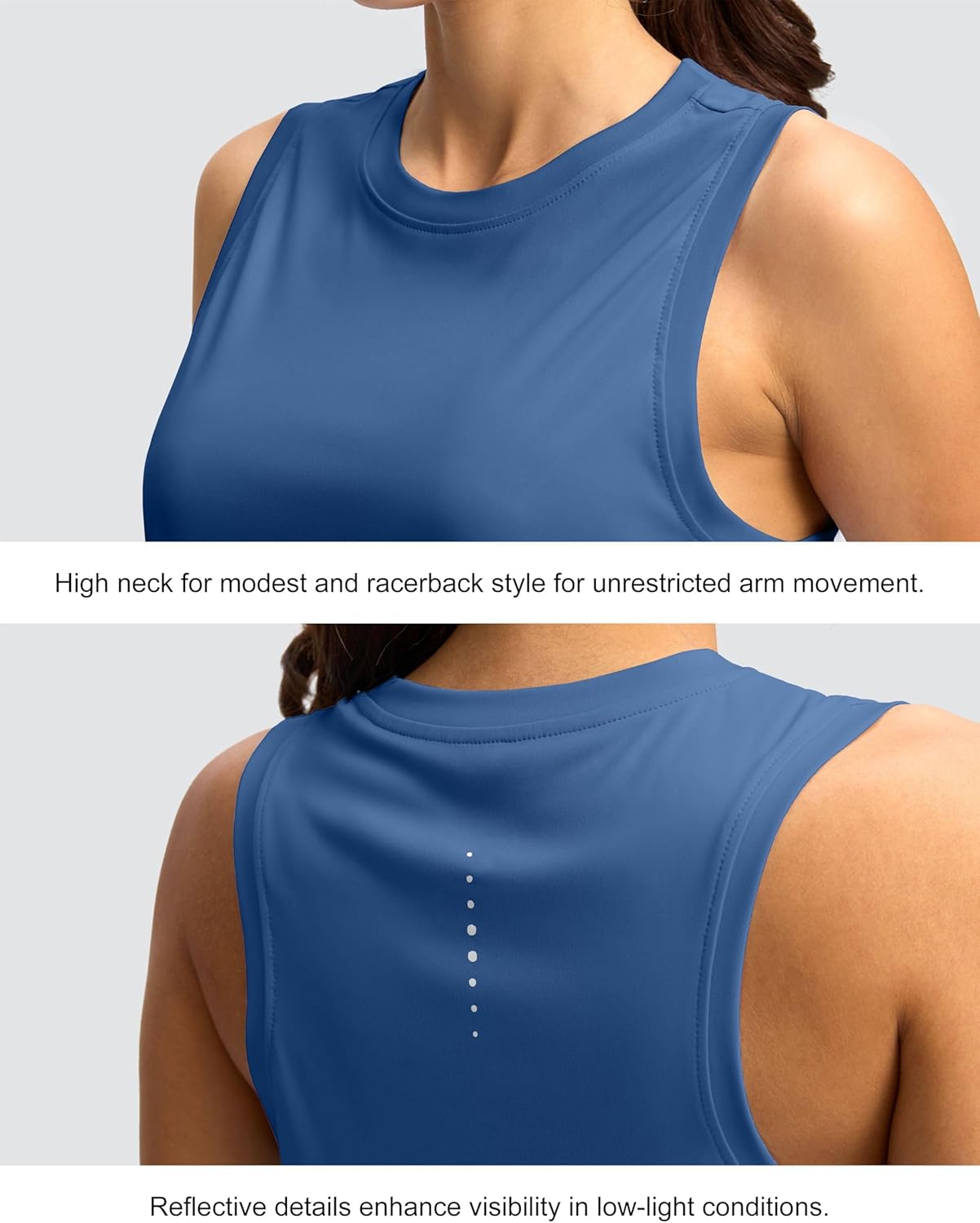 SANTINY Women's Sleeveless Workout Tops Lightweight Tennis Yoga Athletic Running Shirts Racerback Tank Tops for Women - Image 5