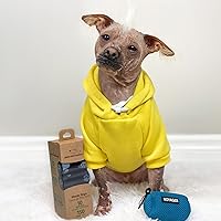 Vista 110 de Best Pet Supplies - Bolsas para limpieza de excremento de perro, rollo de repuesto, uso en exteriores, a prueba de fugas y desgarros, plástico