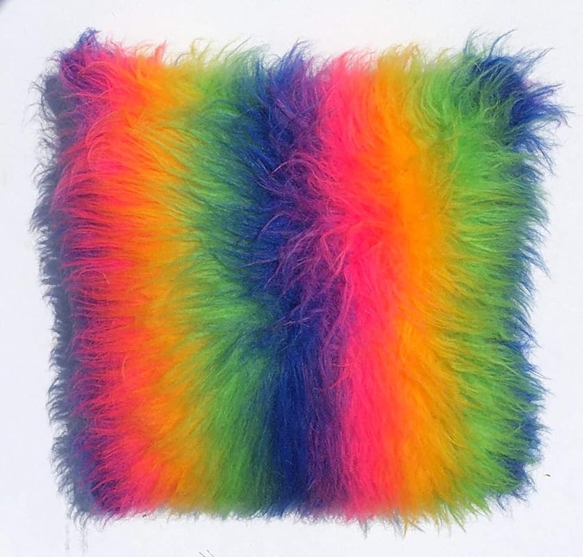 Rainbow Fluffy Cushion Cover Handmade Amazon.co.uk Handmade Products