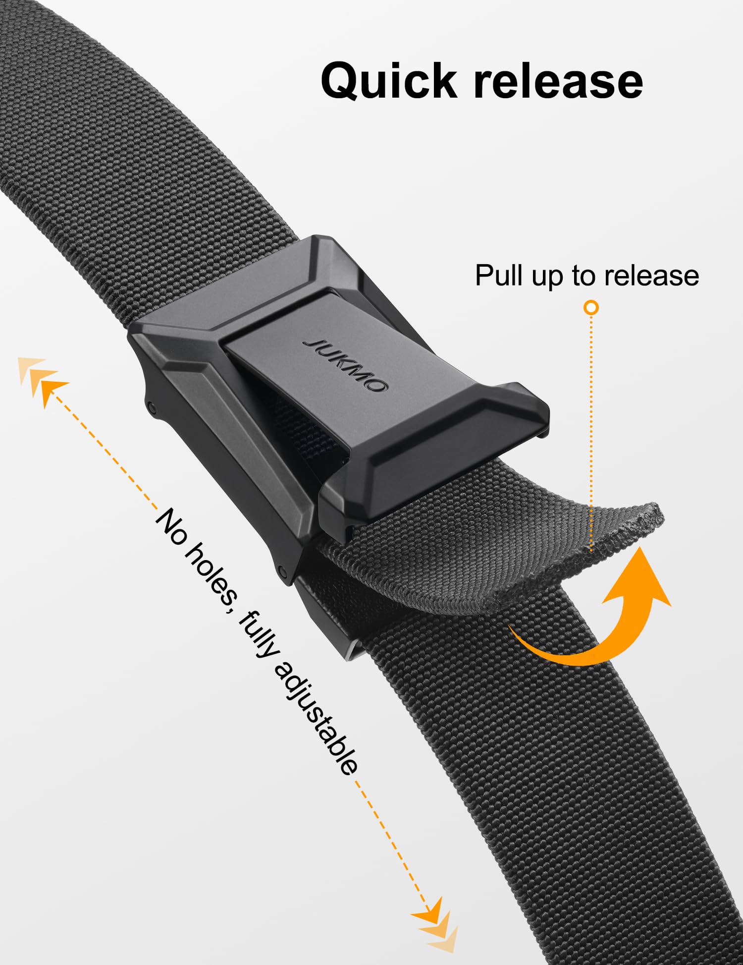 JUKMO Stretch Tactical Belt for Men,2 Pack Military Work Rigger Hiking 1.5