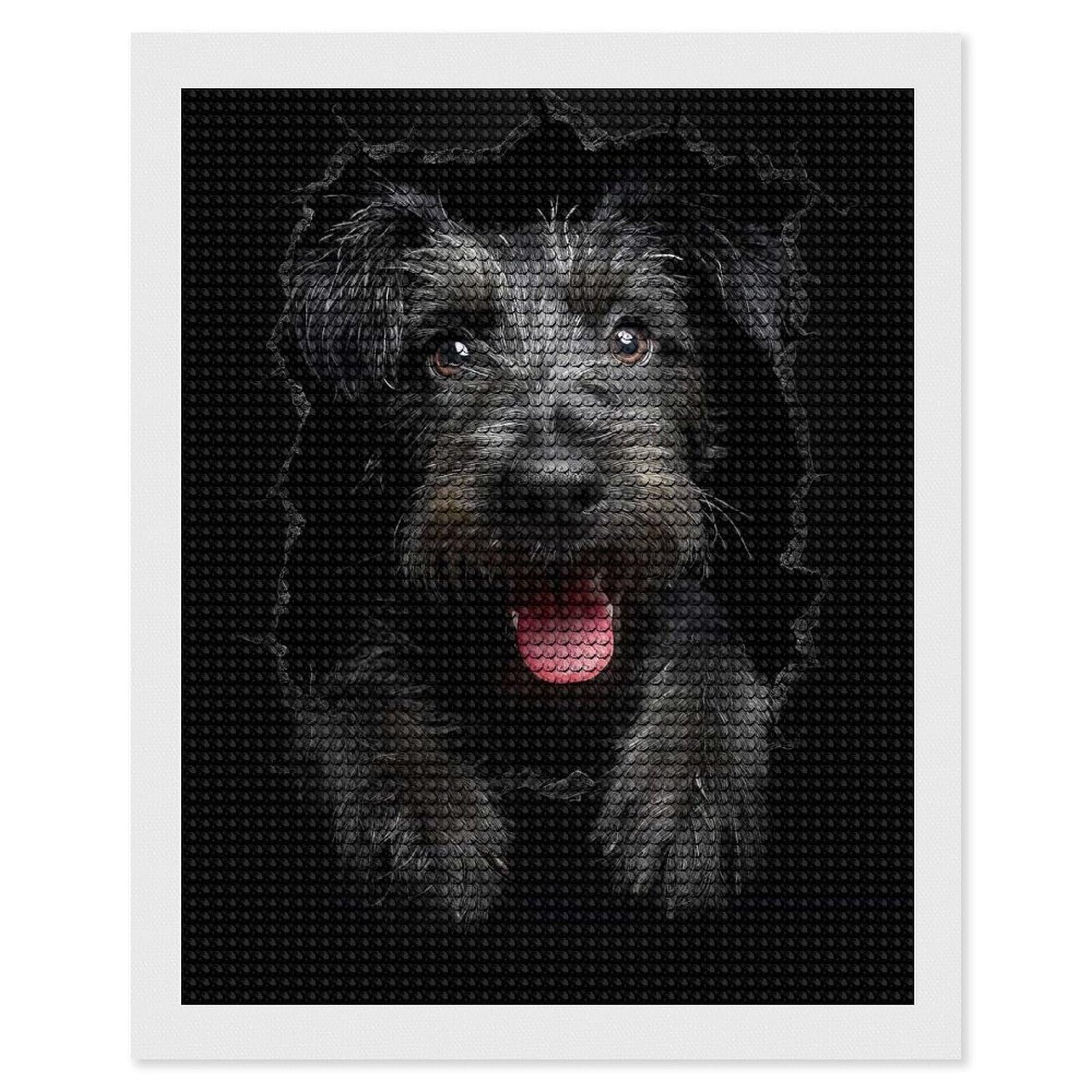 Junmoney Irish Wolfhound 5D Diamond Painting Kit 16"x20", Relaxing DIY, Mindful Craft Project, Full Kit Included, Thoughtful Present