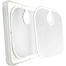BVC0573-31 Roof Vent Screen Frame with 2 Removable Mesh, Easy Replacement Install, Includes Frame and Screen, Fits 14x14 Inch Opening