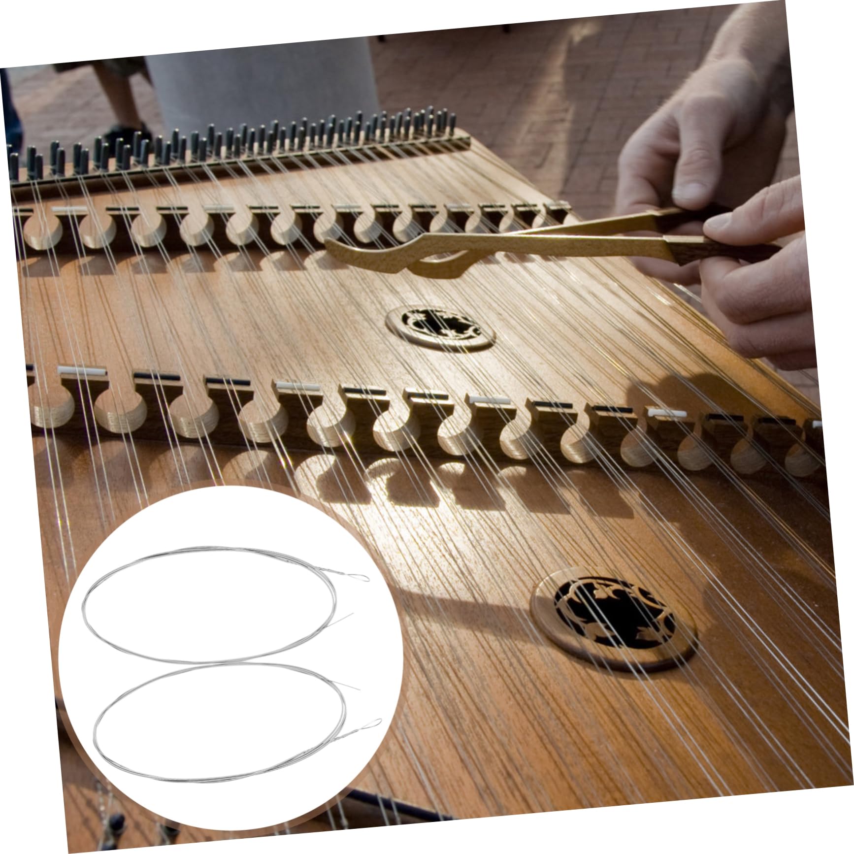 BESTonZON 10pezzi Steel Dulcimer String Accessorio Di Ricambio Per Strumenti Musicali Corde Resistenti Per Dulcimer Qualità Sonora Eccellente Per Musicisti e Insegnanti