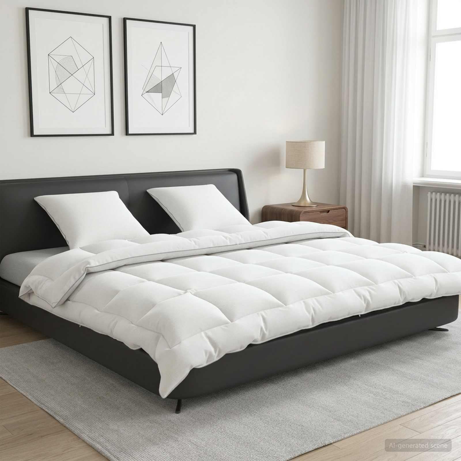 Fengshui Komplet pościeli i poduszek 3 szt. 200 x 220 cm wełna mikrofibra
