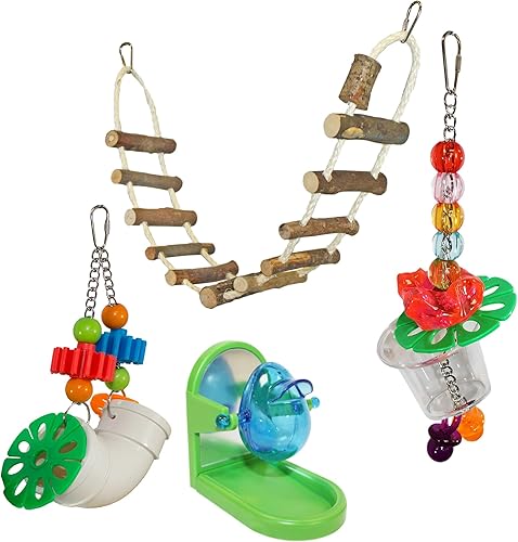 Juego de mejoras de jaulas Paquete interactivo de accesorios de jaula de ramas naturales para escalada interactiva para planeadores de azúcar,