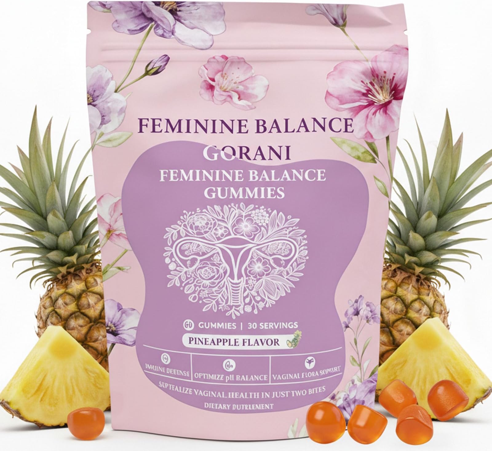 Gorani Feminine Balance Gummies – Probiotic Support for Women’s Intimate Health, Premium Balance Gummies, pH Balance & Immune Boost – Vegan & Low Sugar