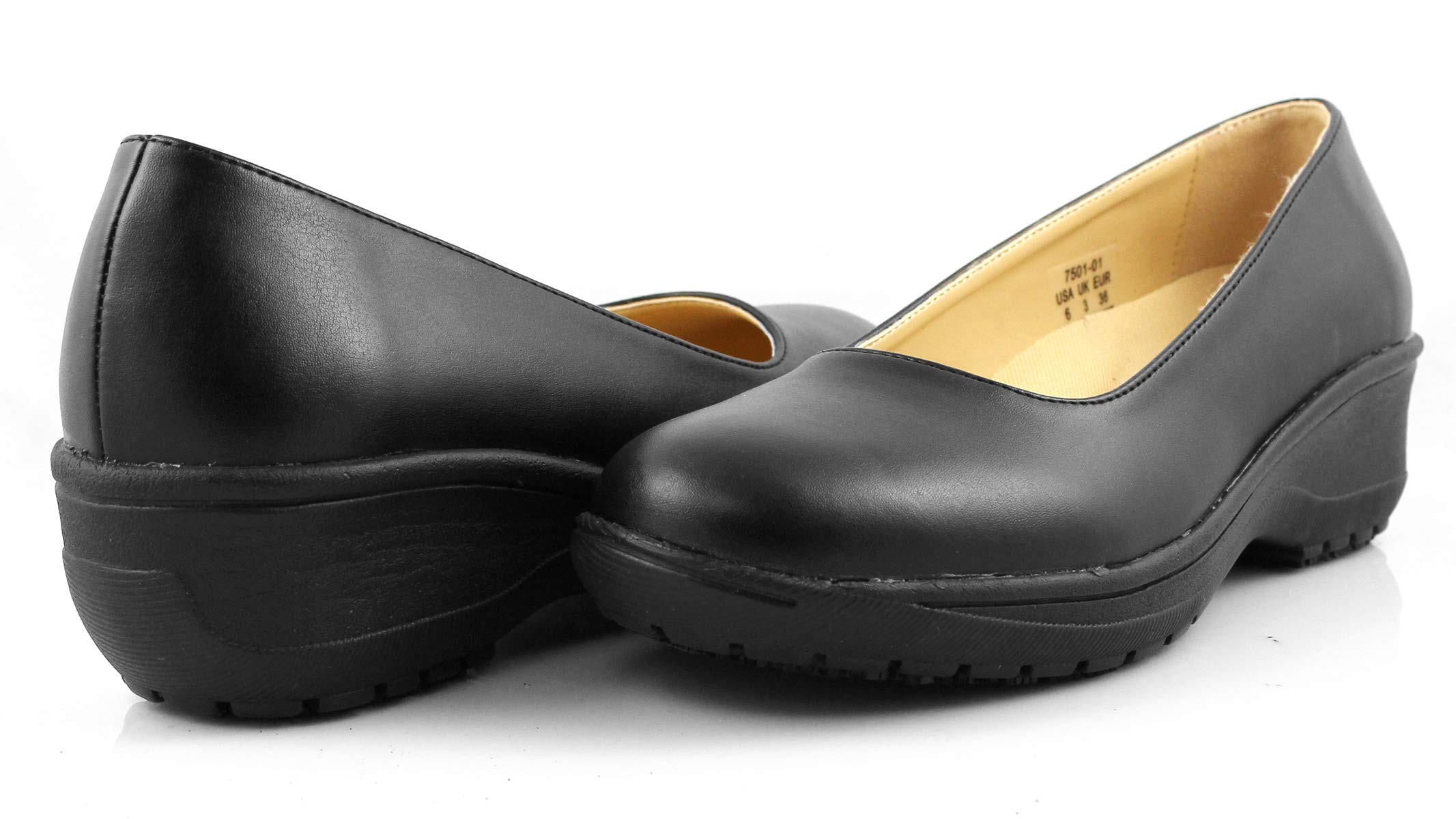 LaforstDarling Manmade Upper Slip Resistant Waitress Server Fashion Slip On Shoes