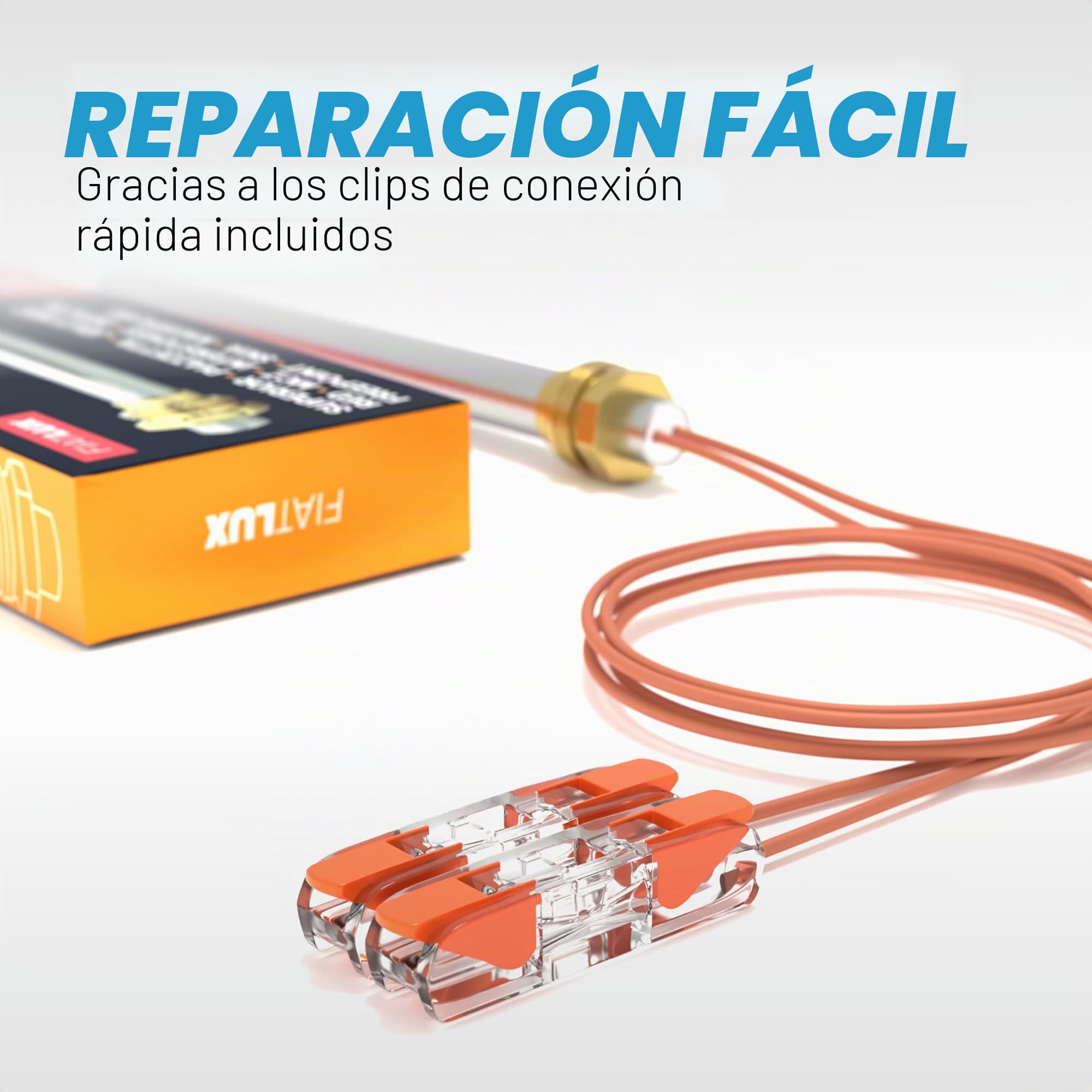 Vela para estufa de pellets compatible con Ravelli/Tectro/AMG – 130/140 mm / 270 W – Rosca 3/8 – Garantía de 2 años