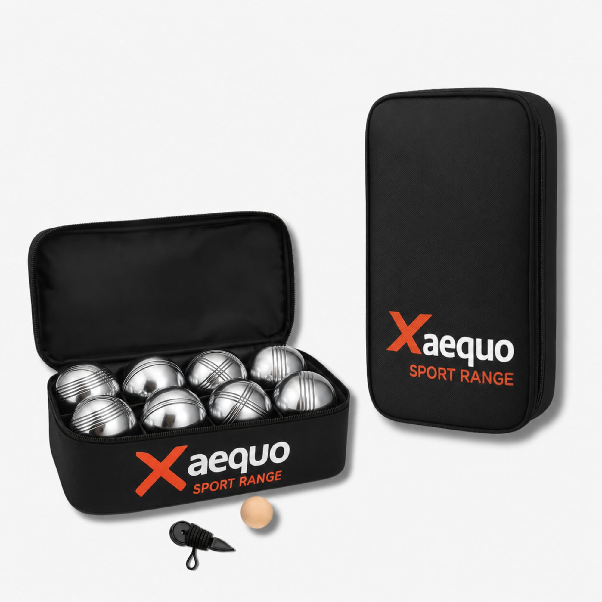 Boule De Petanque - Set Complet 8 Boules Acier Chrome avec Cochonnets Bois Et Mesureurs - Sacoche Pétanque Incluse - Jeu De Boules Petanque Extérieur Et Intérieur (Lot de 1)
