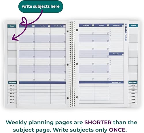 Miniatura 2 de Order Out Of Chaos Agenda académica 2025-2026, calendario diario, semanal y mensual, agenda escolar, julio 2025-junio 2026, planificador de 8.5 x 11
