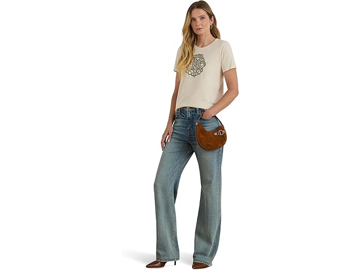 Beaded-Crest Cotton Jersey Tee - Image 1