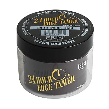 EBIN NEW YORK 24 Hour Edge Tamer Extra Mega Hold - Edge Control Gel with Argan Oil & Castor Oil, No White Residue for Sleek Natural Hair, Styling Products for Women - 6.09 fl oz