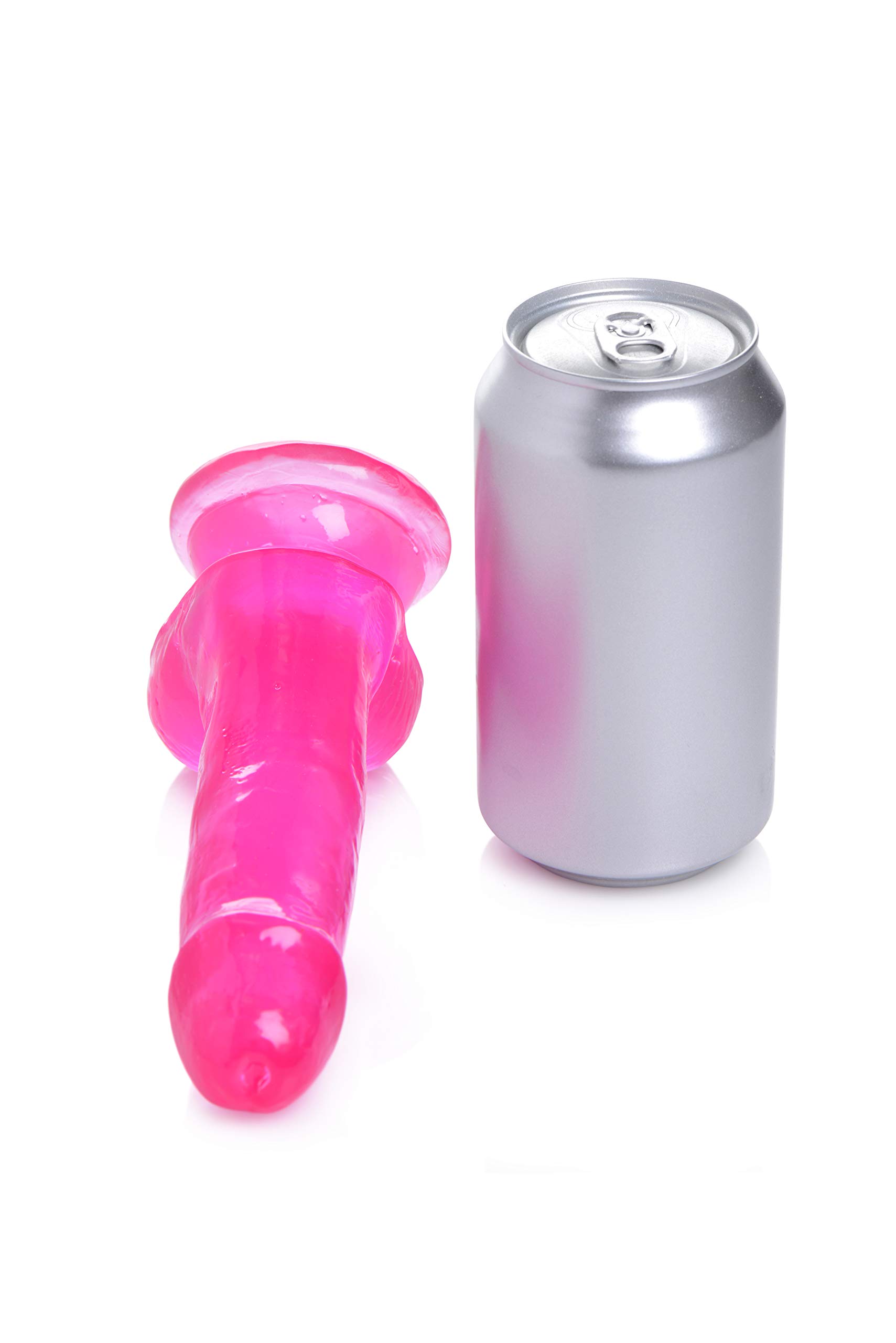 Lynx 6 Inch Ice Dildo with Balls Made in USA,: Pink