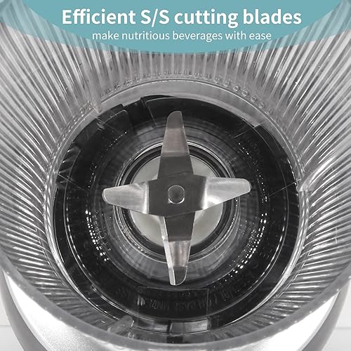 Miniatura 9 de La Reveuse Licuadora de tamaño personal de 250 vatios de potencia para batidos, batidos, condimentos, salsas con taza portátil de 15 onzas, sin BPA