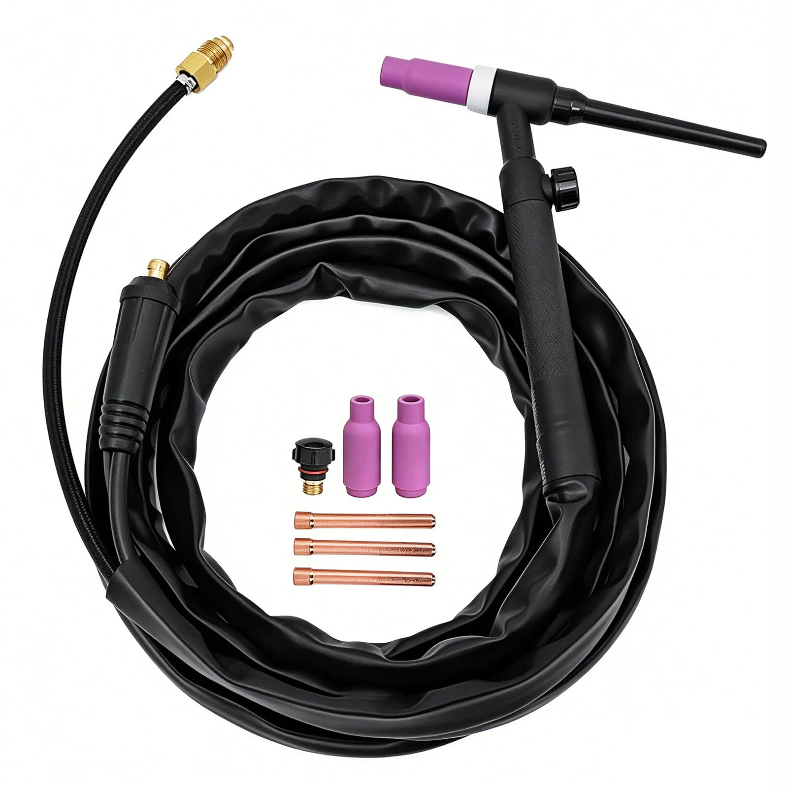HITBOX Torche TIG WP17V 200A – Pistolet de soudage TIG SR-17V, 4 m, refroidissement par air, avec connecteur rapide européen 10-25R, compatible Lift TIG