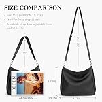 befen Genuine Leather Hobo Bags Purses for Women, Women's Shoulder bag Handbags Crossbody Bag with 2 Shoulder Straps
