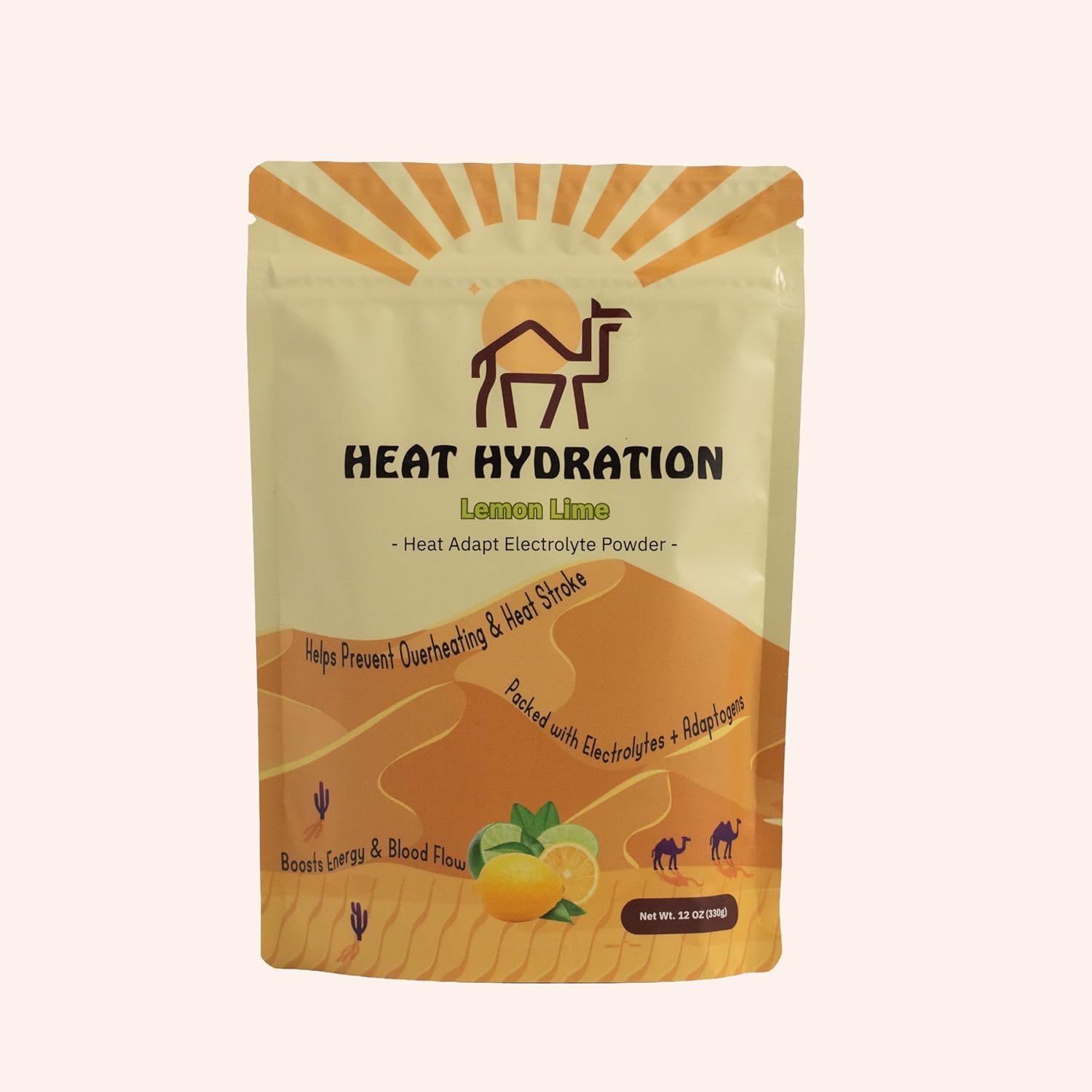 Electrolyte Powder - Lemon Lime | Heat Adapt Formula for Athletes | Rapid Hydration + Nitric Oxide Support for Hot Environments