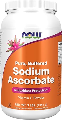 NOW Suplementos, ascorbato de sodio en polvo, tamponado, protección antioxidante*, 3 libras