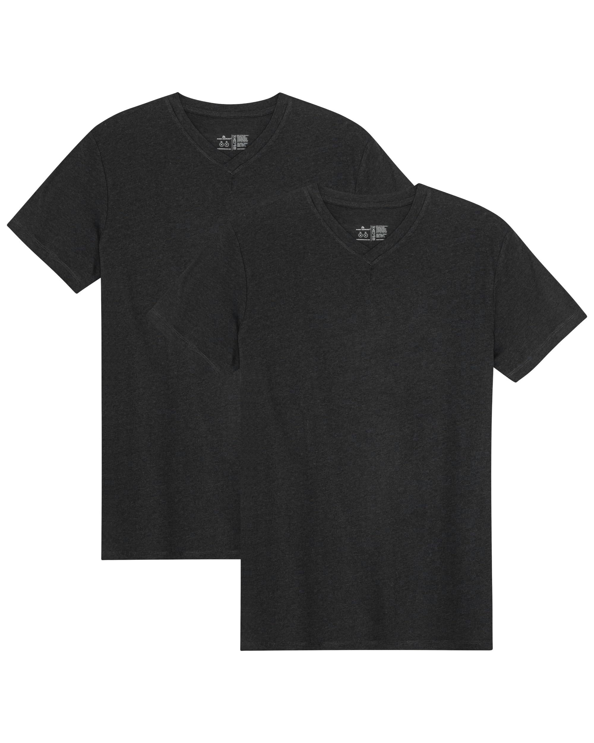 DANISH ENDURANCE Men's Short-Sleeved T-Shirt Made of Modal & Organic Cotton, V-Neck, Breathable & Stretch, Pack of 1 or 2