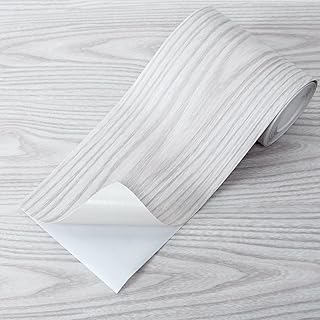 Art3d 15 Sq.ft Peel and Stick Floor Tiles, 10Pcs Luxury Vinyl Plank Flooring Wood Look, 36" × 6" Adhesive and Waterproof Tile Sticker for Bedroom, Living Room, Kitchen, Light Gray