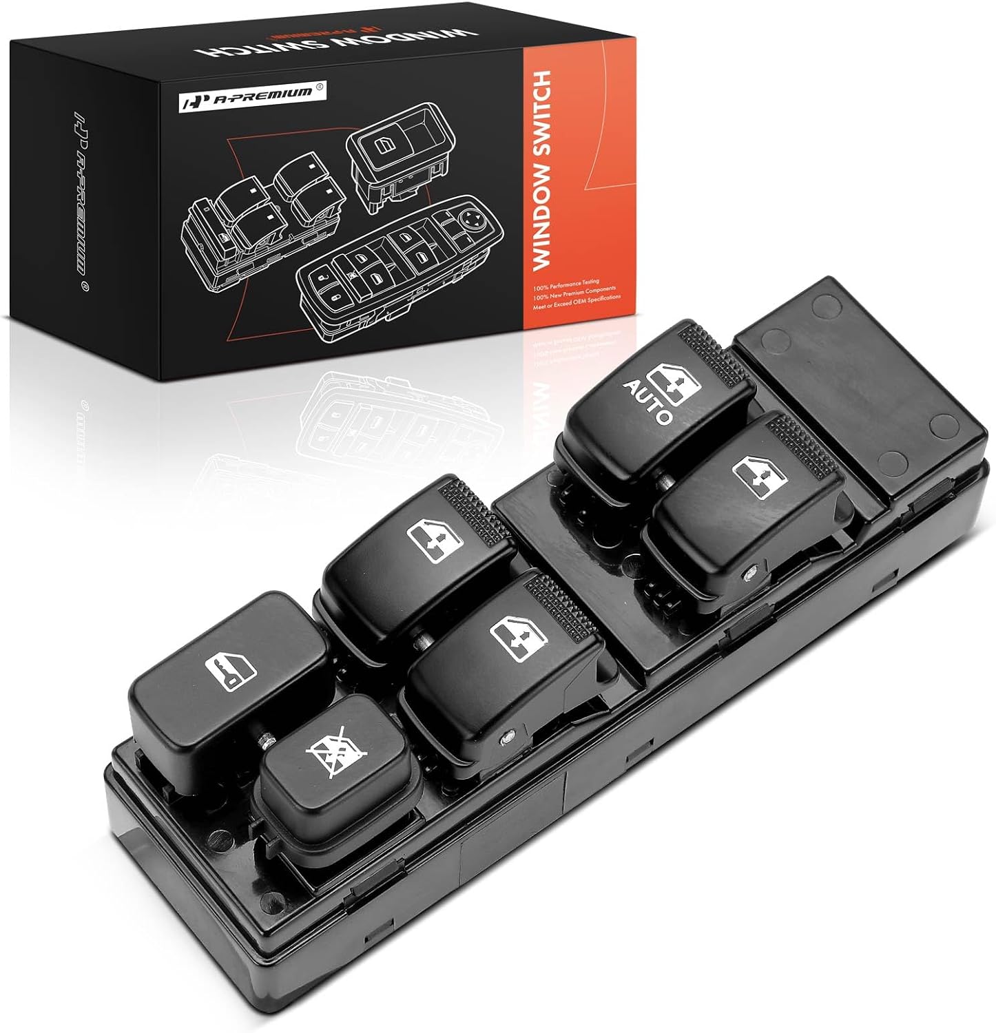 A-Premium Master Power Window Switch Compatible with Hyundai Sonata 2002 2003 2004 2005, Front Left Driver Side