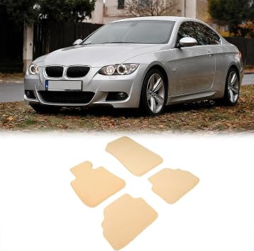 FREEMOTOR802 Floor Mats Fits 2007-2013 BMW 3-Series E92, Beige