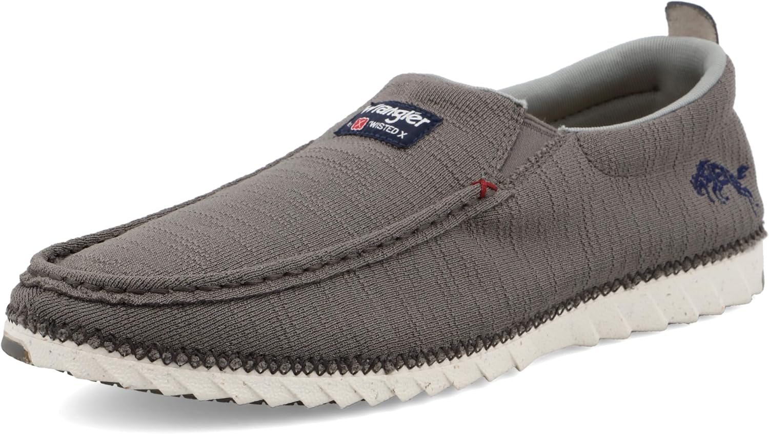 Twisted X Men's Zero-X, Moc Toe with Zero-X, Steel Grey No Laces, 14 W