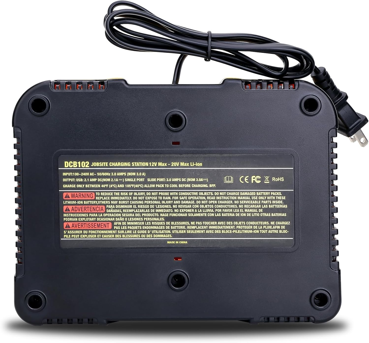 Dual Port Charger Replacement for De-Walt 12/20V MAX Battery Charger DCB102, Compatible with 20v 12v 60v Battery DCB120 DCB126 DCB208 DCB201 DCB609 DCB606 - Image 7