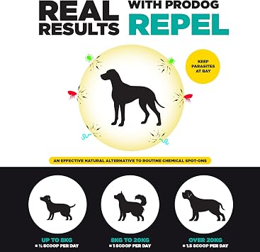 ProDog Repel Flea, Tick & Worm Supplement for Dogs, Herbal Powder, 300g | 9 herb blend with neem, kelp, garlic & black cumin to help deter fleas, ticks & worms naturally. 60 servings (300g).