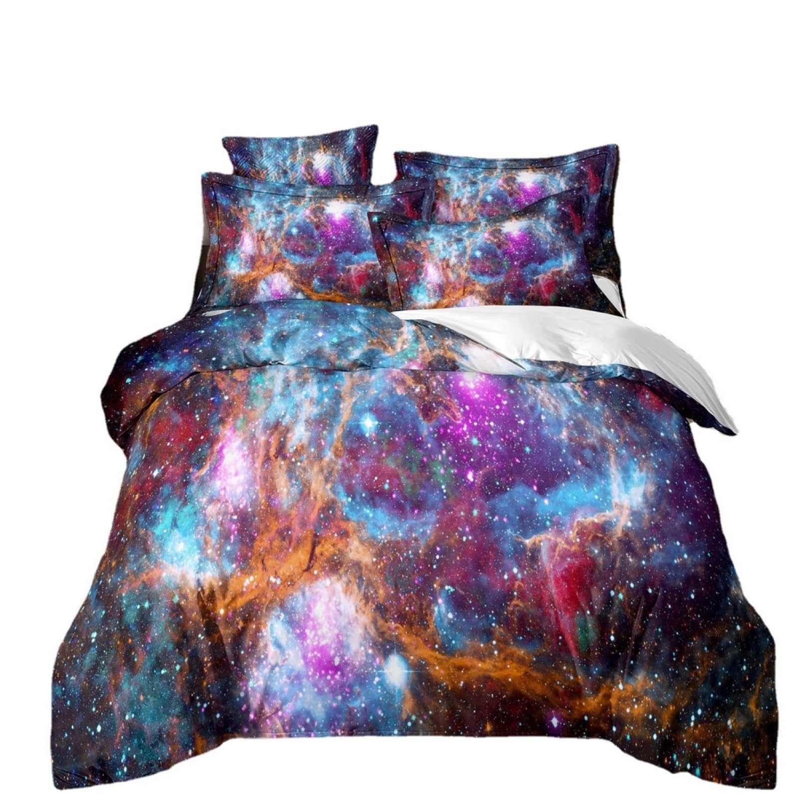 Double Duvet Set Orange Purple Blue Bedding Double Bed Set Duvet Cover Sets
