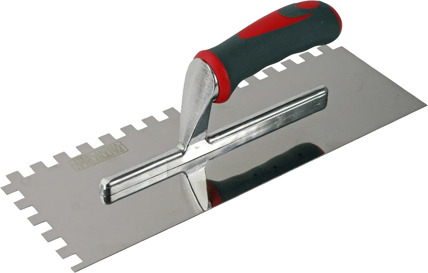 Faithfull SGTNOT10S Soft Grip Notched Trowel Stainless Steel 13 x 4 1/2-inch