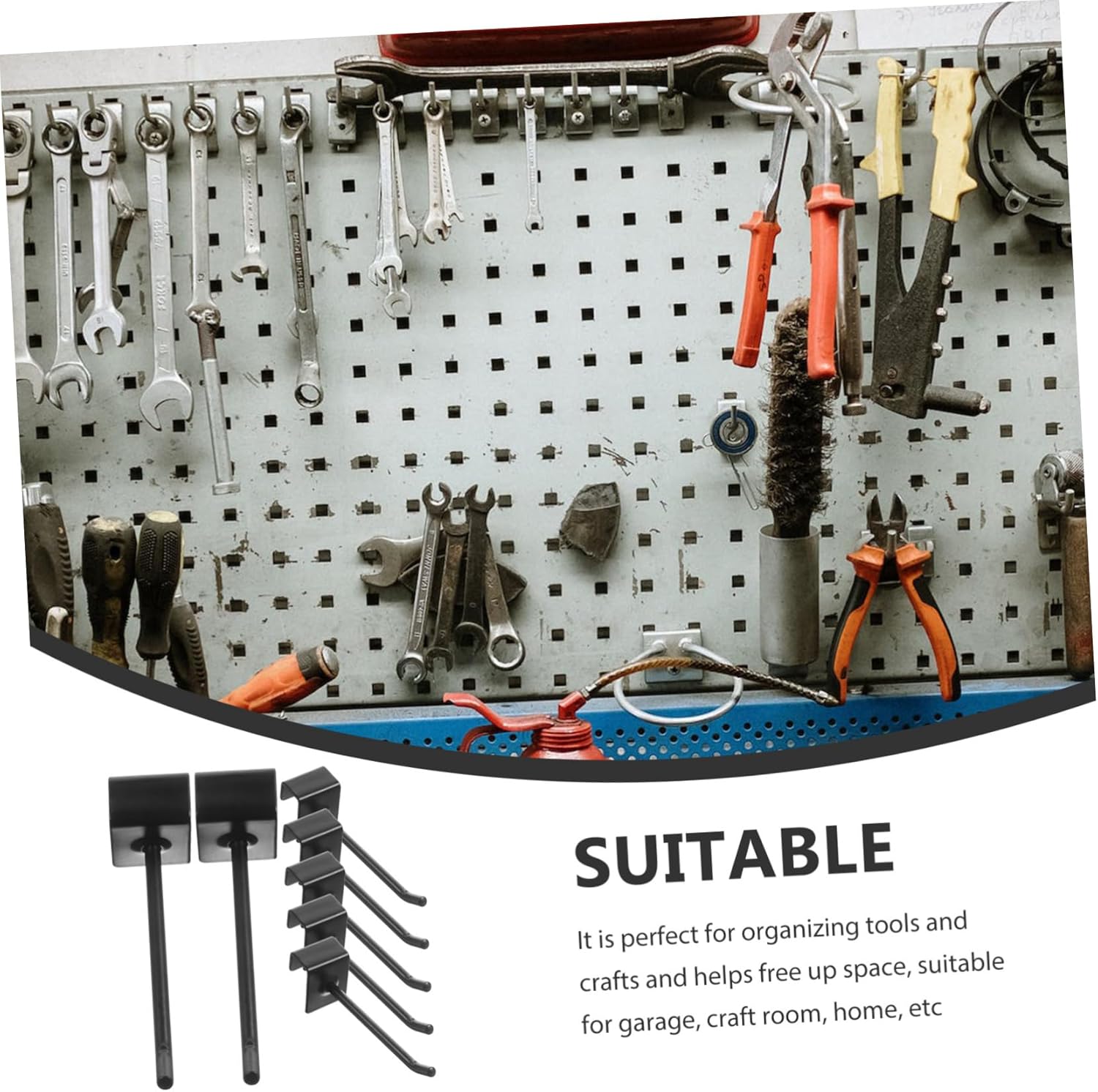Luxshiny 32pcs Pegboard Hooks for Tool Organization Heavy Duty Display Hooks for Garage Craft Room and Home Storage Design for Efficient Space Management