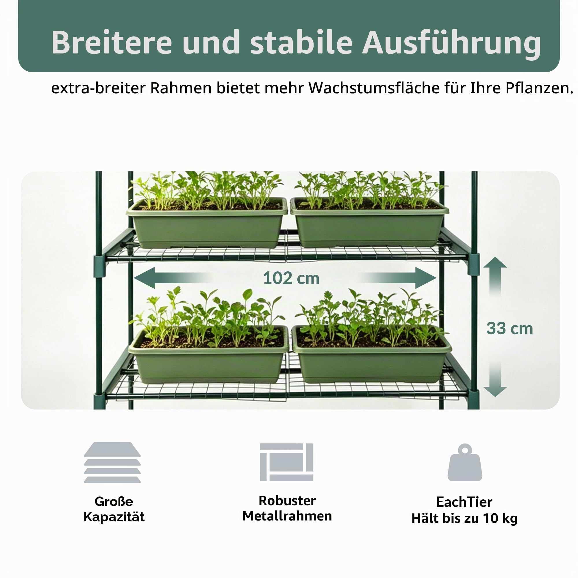 Gewächshaus Klein mit Folie,tomatengewächshaus Frühbeet für Garten,4 Ebenen Aluminium Fundament Winterfest Doppeltür Tomatenzelt Balkon Gewächshaus 102X160cm Gemüse Treibhaus
