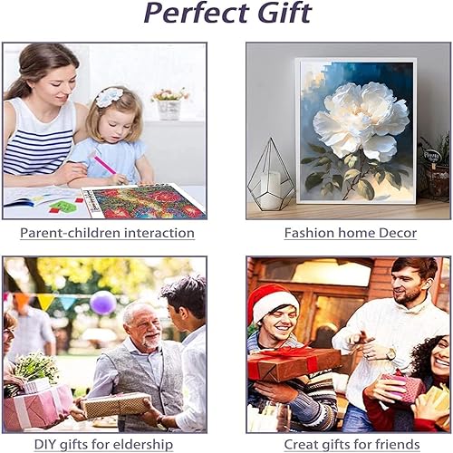 Miniatura 7 de DOTZSO Kit de pintura de diamantes de imitación 5D DIY por números para decoración artística de pared, taladro completo con diamantes de imitación,