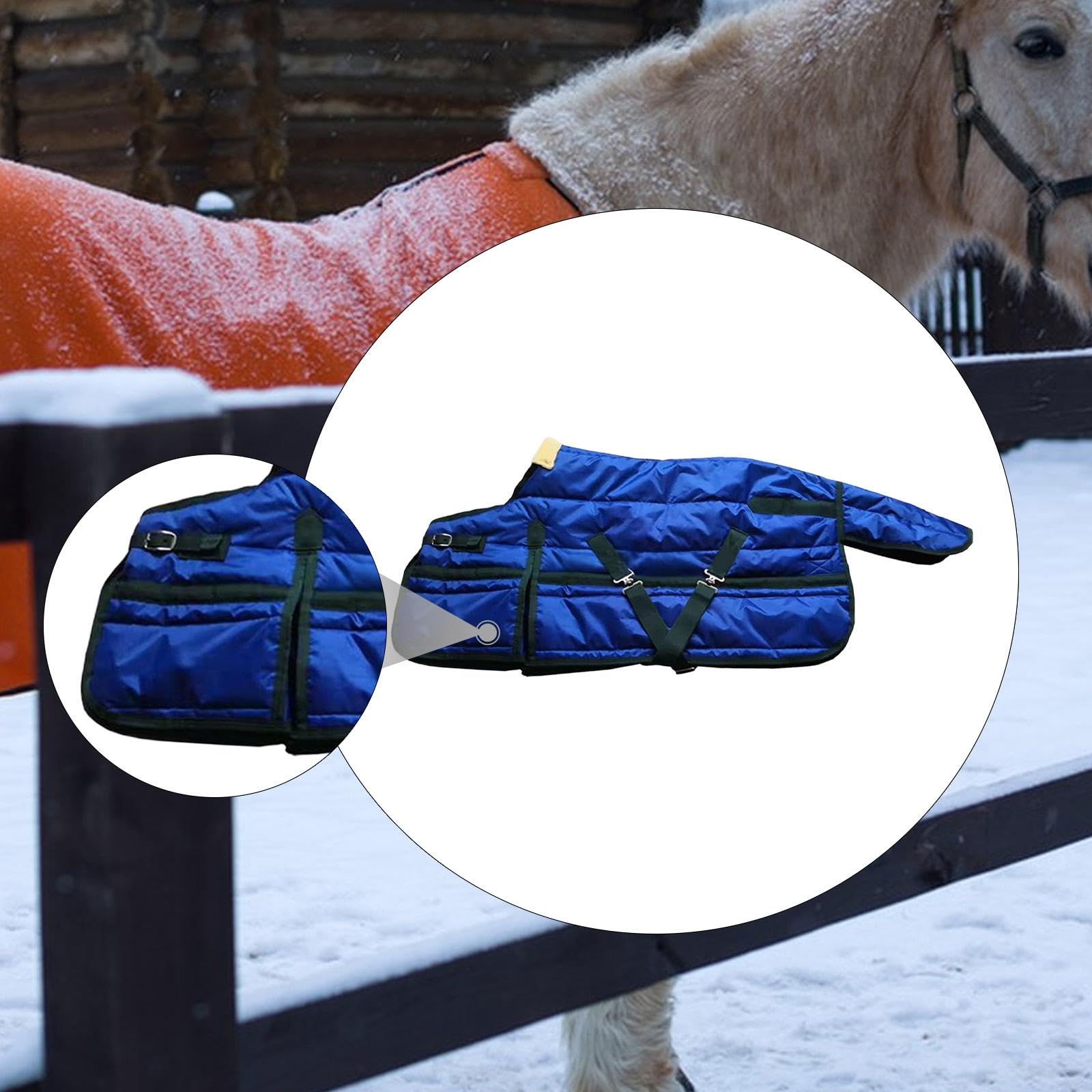 Manta para Caballo, Impermeable, Térmica, Protección contra El Frío, Transpirable, Ropa para Caballos