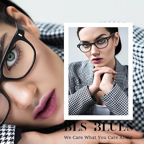 Miniatura 9 de BLS BLUES Gafas de lectura para mujereshombres, bloqueo de luz azul, para lectura frente al computador, antimigrañafatiga ocular, 5 unidades (flor