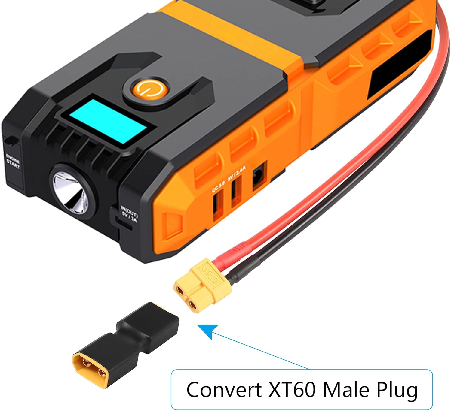 RIIEYOCA XT60 Male to Male Connector no Wire Adapter,XT60 Connector Adapter for RC FPV Car Plane Drone LiPo Battery etc XT60 Port Conversion